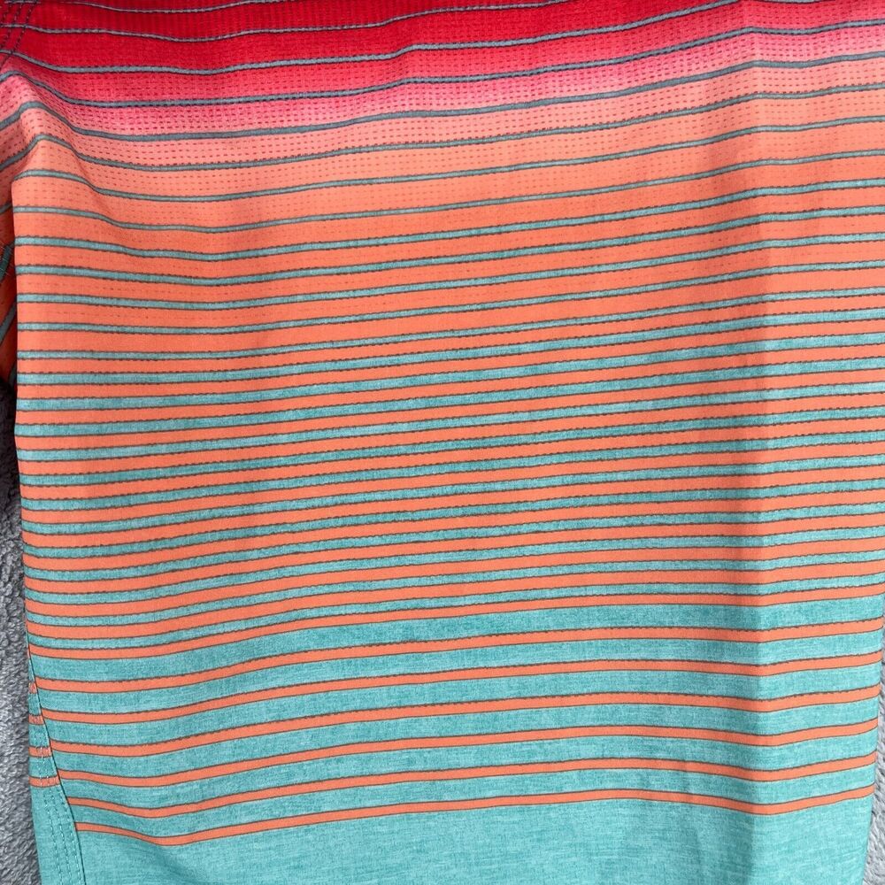 Billabong Board Shorts Men 32 Teal All Day Pro Recycler Striped Performance Surf - Picture 4 of 13